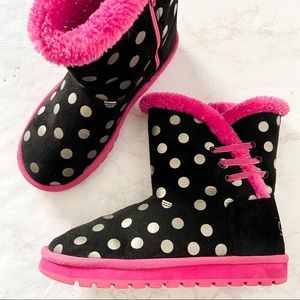 Skechers Polka Dot Furry Boots